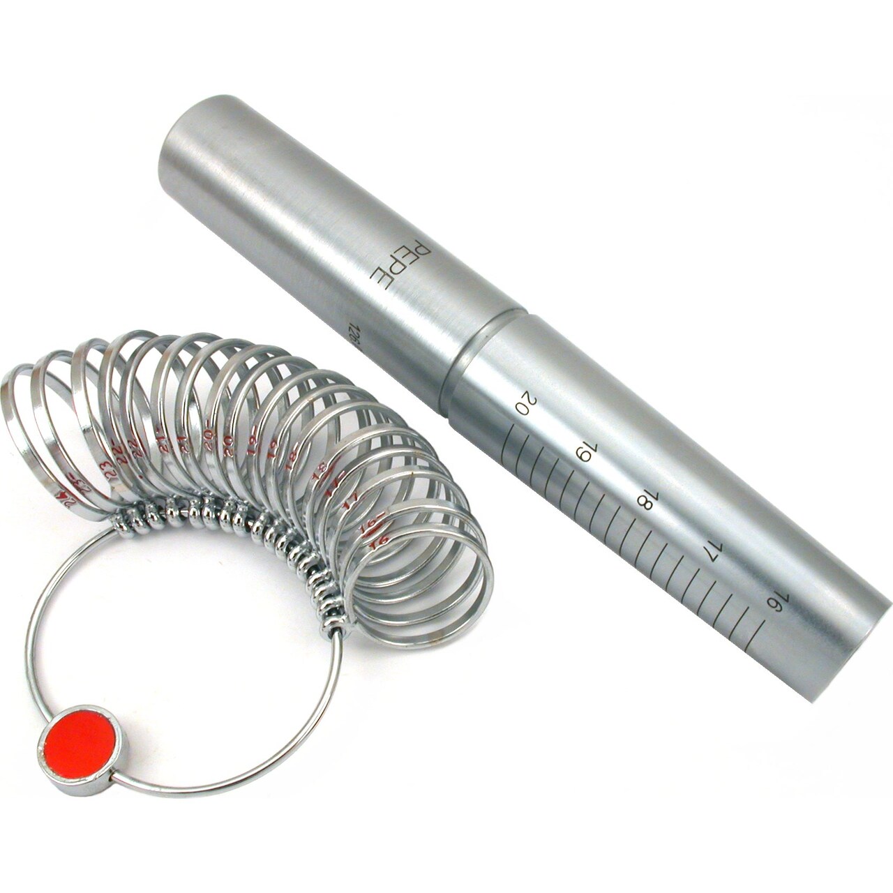 Mens Ring Stick Mandrel Finger Sizer Sizing Gauge Size 16-24 Kit